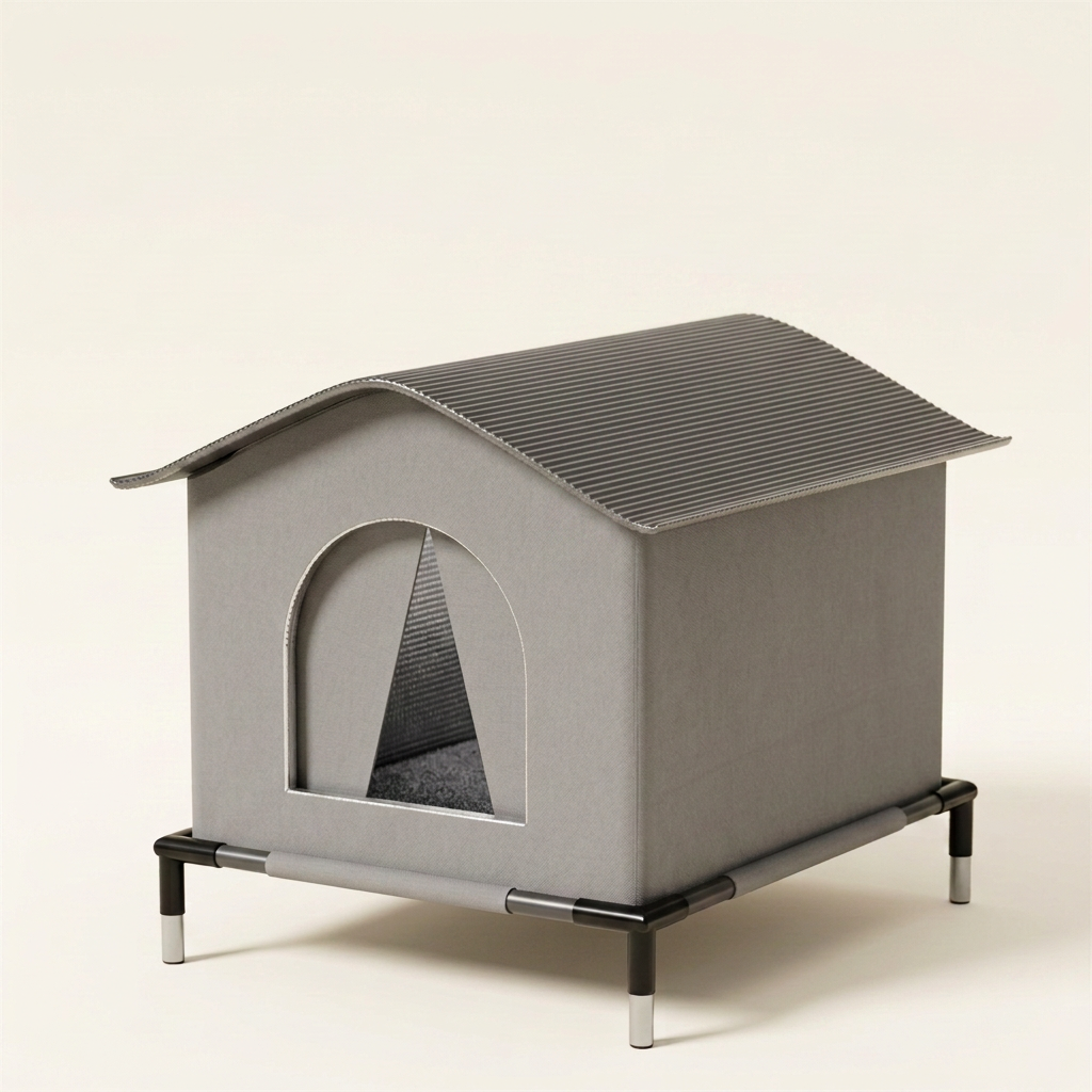 Cabane isolée Felinéo installée dans un jardin